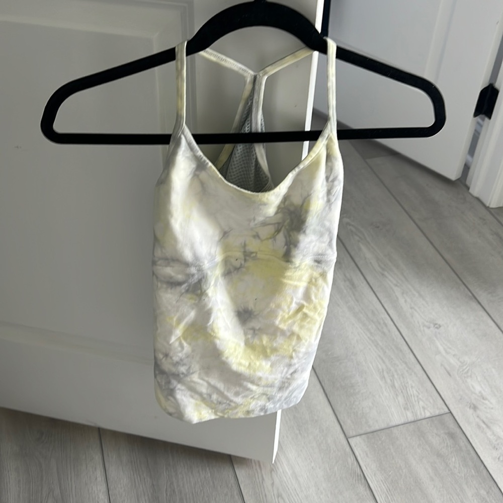 Yellow/Gray/White TYE-Dye Workout Tank